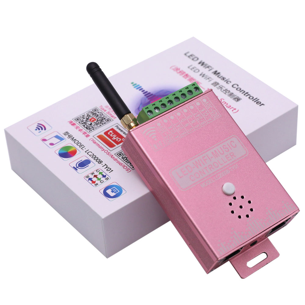 DC5-30V Tuya Wifi Music LED SPI Controller For Addressable RGB&RGBW LED Strips LC2000B-TY01 DC5-30V Tuya Wifi Music LED SPI Controller For Addressable RGB&RGBW LED Strips LC2000B-TY01